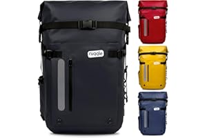 Ruqqle Wasserdichter Rucksack, vielseitig, wasserdicht Tasche, Dry Bag 20/30/45 l, mit 3 Außentaschen, komfortabel, RollTop, Strand, Boot, Kanu, Paddel, Kajak, Wandern, Camping, Angeln, Motorrad