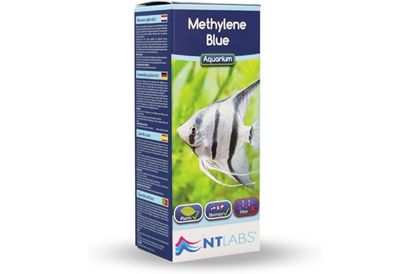 NT Labs Bleu de méthylène pour poissons, médicaments d'aquarium, traite les infections parasitaires bactériennes/fongiques et externes des poissons/frites et des œufs, convient pour les aquariums