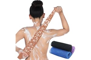 EASYKEENECOM 4 Stück 80 x 30 cm African Net Sponge, African Net Exfoliating Sponge, Afrikanisches Peelingnetz, Afrikanisches Körperpeeling-Netz, Rückenschrubber,Duschkörperschrubber für Männer und Frauen