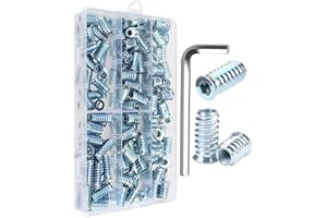 DARKYOUN 60 szt. nakrętek wkręcanych mufy gwintowane drewno tuleja gwintowana nakrętki (M6 x 20)