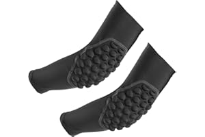 PATIKIL Youth Elbow Pads, 2Pack Compression Arm Protective Sleeve Basketball Guard Pads for Sports Baseball Football Volleyball, Black, YXL