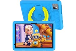 VASOUN Kids Tablet 10 inch, All-New Android 14 Tablet for Kids, Toddler Tablets with 128GB, Parental Control, GMS Certified WiFi Dual Camera with Eye Protection, Blue
