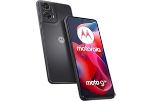 Motorola Mobility Moto g24 Smartphone (6,56"-HD+-Display, 50-MP-Kamera, 8/128 GB, 5000 mAh, Android 14) Matte Charcoal, inkl. Schutzcover + Handyhalterung [Exklusiv bei Amazon]