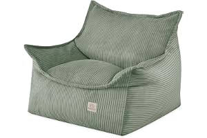 MISIOO Fauteuil Roya Cord - Fåtölj för barnrum - Mjuk puffstol för barn - Golvfåtölj - I högkvalitativt ribbadt sammet Oeko-T
