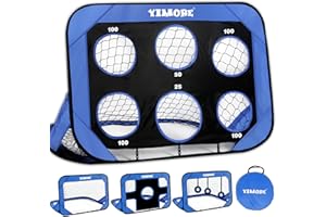 ‎YIMORE YIMORE Fussballtore für Garten Kinder mit Tragetasche, 4 Spielmodi Mini Fussballtor Kinder Outdoor Indoor, Fußballtor Kinder Geschenk Mädchen Junge ab 6-12 Jahre