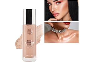 VIOLA HOUSE Makeup Illuminante Liquido, Body Shimmer Glitter, Glitter Per Il Corpo, Liquida Shimmer Make Up, Body Bronzer Highlighter. (Pale Rose Gold)