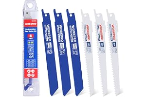 WORKPRO 6-delars fram- och återgående sågblad set