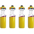 4 x Mark Vitow VMAP VeeMap MAPP Style Gas Cylinder, Yellow, 400g