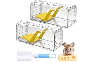 CLDFDC Trappola per Topi Vivente per Interni ed Esterni - Facile da Usare, Facile da Pulire, Riutilizzabile, Rilascio Senza Contatto, per Cucina, Giardino, Casa, Soffitta, Garage (2 Pezzi)
