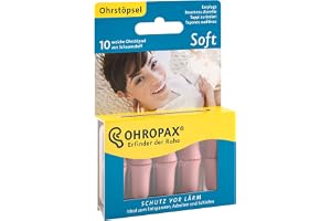 Ohropax öronproppar SOFT – anatomiskt formad öronpropp av hudfärgat skum för att skydda mot buller – lyssna på för avkoppling