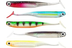 FISHN® LURIEone 5 Poissons en - Longueur: 10cm, Poids: 5gr - pour la pêche du Sandre, de la Perche, du brochet et de la Truite