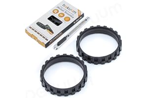 BAKUUM Opony do kół do iRobot Roomba Series 500 600 700 800 900 e5 i7 Wyprodukowane w Hiszpanii, antypoślizgowe, wysoka przyczepność i łatwy montaż. Do bocznego koła napędowego