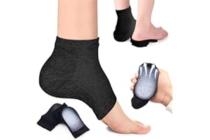 KLAIMBMO Erhöhungssocken Silikon unsichtbare Gel-Einlegesohlen Geeignet erhöhung socken Silikon Erhöht Einlegesohlen Unsichtbare Silikon-Fersenpolster für Männer und Frauen (3.5, schwarz)