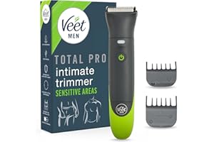 ‎VEET Veet Men Intimate Trimmer - Intimrasierer für Männer - Intim- und Körperrasierer für Intimbereich, Gesicht, Achseln & Oberkörper - Wasserfester Herren Haartrimmer & Rasierer, Packaging May Vary