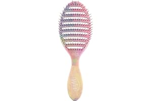 Wet Brush Szczotka do włosów Speed Dry – pranie w kolorze, paski – wentylowana konstrukcja i ultramiękkie włosie HeatFlex jest bezpieczne do suszenia dzięki ergonomicznemu uchwytowi zarządza plątaniem i niekontrolowanymi włosami – bezbolesne