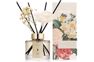 ‎AIRKEEP Airkeep Room Fragrance with Fragrance Sticks, Clean Linen, 150 ml Reed Diffuser, Long-Lasting Fragrance Air Freshener, Rose Decoration for Living Room, Bathroom and Bedroom