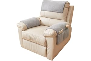 QSZTJJ Sesselschoner mit Taschen Für Relaxsessel Mit Armlehnen, rutschfeste Armlehnenbezüge für Sessel und Sofa – Universell für Relax- und Fernsehsessel