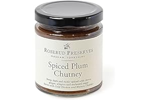 Rosebud Preserves | Spiced Plum Chutney | Traditionally British | Vegan and Vegetarian | Prepared by Hand | Tasty Treat | 198 g