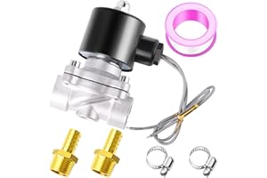 TAILONZ PNEUMATIC 1/2" BSP 24V Válvula de Solenoide de Acero Inoxidable para Agua, Aire, Combustibles, Gases Tipo Cerrado