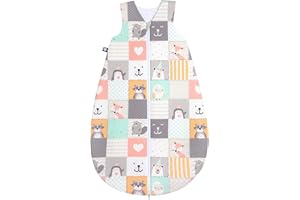 Julius Zöllner Baby Sommerschlafsack aus 100% Baumwolle, Größe 110, Standard 100 by OEKO-TEX, made in Germany, Memory