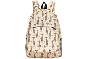 ECO CHIC Lightweight Foldable Water Resistant Backpack Rucksack Folds into Pouch for Storage