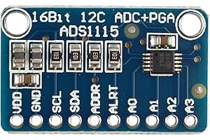 HALJIA 16 Bit I2C ADS1115 Module ADC 4 Channels with Programmable Gain Amplifier Analog Digital Converter Development Board Module