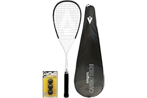 RACKETWORLD Karakal Carbo Tech 115 Graphite Squash Racket, inc Protective Cover Squash Ball Option