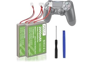 PALOGREEN Batteria PS4 2000 mAh di ricambio per Sony PS4/PS4 Pro/Joystick PS4 Slim PS4 Dualshock 4 controller CUH-ZCT1E CUH-ZCT1H CUH-ZCT1U CUH-ZCT2 CUH-ZCT2U (2Pcs)