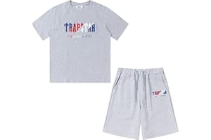 BIXPAK Uomo Tuta Trapstar Corta Estiva Maglietta con Pantaloncini con Ricamo di Asciugamani Logo Trapstar Shooters Set Tuta Trapstar London Estiva