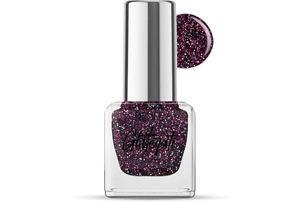 RENEE Glitterati Nail Paint - Lunar Eclipse 10ml, Quick Drying, Glittery Finish, Long Lasting, Chip resisting Formula with High Glitter & Full Coverage, Acetone & Paraben Free