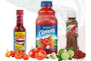 Pack Michelada OsoRetail | Clamato Original 950ml + Tajín Clásico 142g + Salsa Picante El Yucateco Rojo 120ml | Kit Completo para Micheladas Caseras