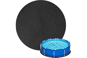 Sunsiou Pool Unterlage, Poolunterlage, Poolmatten Schutzboden 4 Meter Rund, Bodenschutzmatte Faltbarer, Wasserabsorbierende Filzmatte, Whirlpool Matte, Wiederverwendbar Spa-Pool-Zubehör