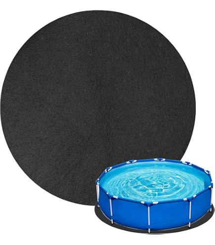 Tapis Rond Pour Spa/piscine - 3,7 M De Diamètre - Antidérapant, Absorbant - Protection Sol Pour Terrasse, Jardin - Extérieur/intérieur - 11
