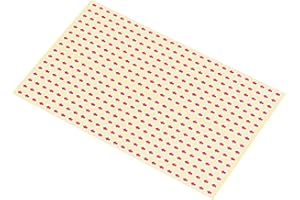 PATIKIL 0.2" Diámetro 15 Rollo Flecha Pegatinas, 1 Juego / 6240uds Cobre Placa Inspección Indicador Cinta Ronda Señal Etiqueta para Industrial Trabajo, Rojo