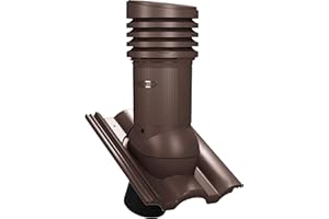 PAROTEC Camino di sfiato isolato DN125 per Braas – Taunus tegole per tetto (RAL 8017 – Marrone)