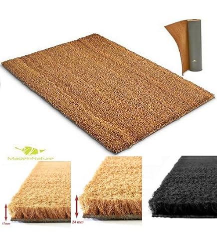 Tappeti e zerbini in Cocco su Misura Spessore 23 mm Larghezza del Rotolo 1 mt Lunghezza a Multipli di 10 cm ES Misura i 40 x 100 = 4 pz nella quantita