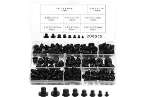 200 st silikonblindpluggar gummiproppar 8 storlekar svarta täckpluggar silikon tätpropp runda gummipluggar silikonpropp för h