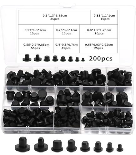 PATIKIL 10 Mm/3/8 Tapones De Plástico Para Agujeros, Paquete De 80 Unidades Tipo Flush