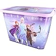 Stor Frozen II Storage Box Container with Click Lock Lid, For Kids, Bedroom, Playroom, Toys, BPA Free (23 Litre)