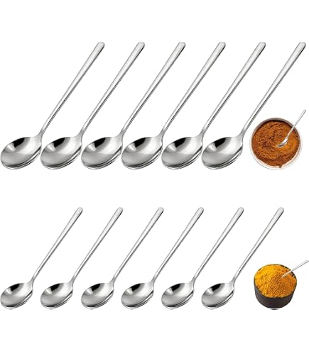 Set Cucchiaini Da Caffè Set Di 8 Cucchiaini Da Caffè In Acciaio Inox - Piccoli Cucchiai Per Tè, Dessert E Gelato, Argento Posate Cucina Eleganti Cucchiaio Per Dessert - 7