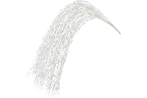 KI Store 8 Stück deko Zweig Weihnachten äste künstlicher weihnachtszweig 95cm mit Glitzer bastelzweige dekozweig Stem Mistelzweig für Weihnachts deko (Weiß)