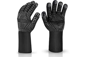 OUTDOUSE Guanti da barbecue, resistenti al calore, guanti da forno, guanti da forno - Guanti da forno per barbecue all'aperto per la cottura al forno