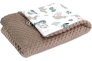 Totsy Baby Couverture Bebe Naissance d'hiver en Tissu Peluche 75x100 cm - Cosy Plaid Enfant de Landau et Lits bébé pour emmaillotage ou couvertures d'emmaillotage pour garçons et Filles Coton