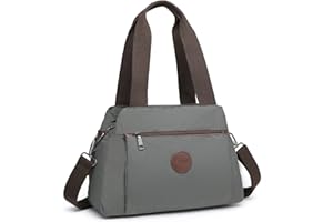 Kono Damska torebka hobo torba na ramię vintage górny uchwyt torba crossbody na co dzień wielofunkcyjna torba na ramię do pracy na zakupy, Grey
