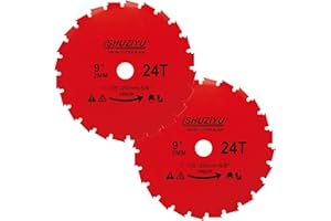 LSHUZIYU, 2Pez-Set, 225x2mm-24T, Foro Centrale 25.4mm Con Rondella 22.23-20-16mm, Lama per Decespugliatore, Disco per Decespugliatore.