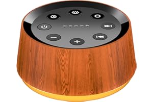 BROWNNOISE Máquina de sonido de ruido marrón con 30 sonidos relajantes, 12 colores, luz nocturna, máquina de ruido blanco para adultos, bebés, niños, máquinas de dormir con 36 niveles de volumen, función de
