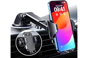 VANMASS 2025 No.1 Top BEST Car Phone Holder [Upgraded Suction & Clip] Ultimate Military-grade Universal Mobile Cell Mount Windscreen Dashboard Van Cradle Vent for iPhone 17 Pro Max 16 15 14 13 Samsung