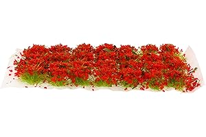 EXCEART War World Scenics Gras Gaming Base Blumen Grasbüschel Modellbau Tabletop Gelände Statische Grasbüschel Geländebau Miniatur Ornamente Eisenbahn Modellbahn Landschaftsbau Diorama Zubehör