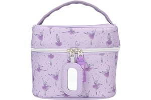 ‎DEPESCHE Depesche 12239 TOPModel Ballet-Kosmetiktasche in Lila mit Glitzersteinen, Beauty Case mit Innentaschen, Ballerinas, Mehrfarbig