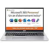 Acer Aspire 1 A115-32-C3AK Ordinateur Portable 15,6'' Full HD, PC Portable (Intel Celeron N4500, RAM 4 Go, 128 Go eMMC, Intel